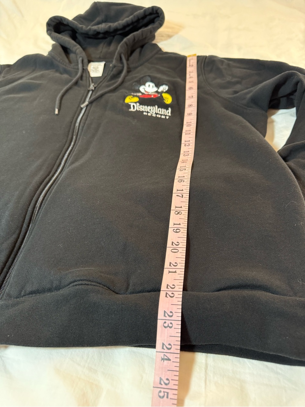 Disney Black Zip-Up Hoodie with Mickey Tag - Picture 5 of 6